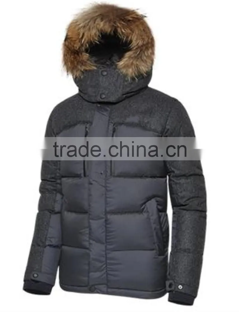 2016 fashion cheap men's hoodie down jacket warm down coat