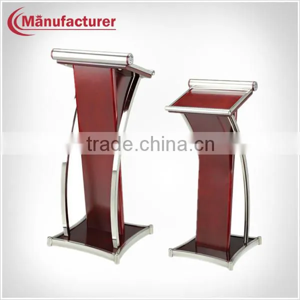 High Quality Wood Rostrum Table for Speech in Hotel/School/Church Pulpit