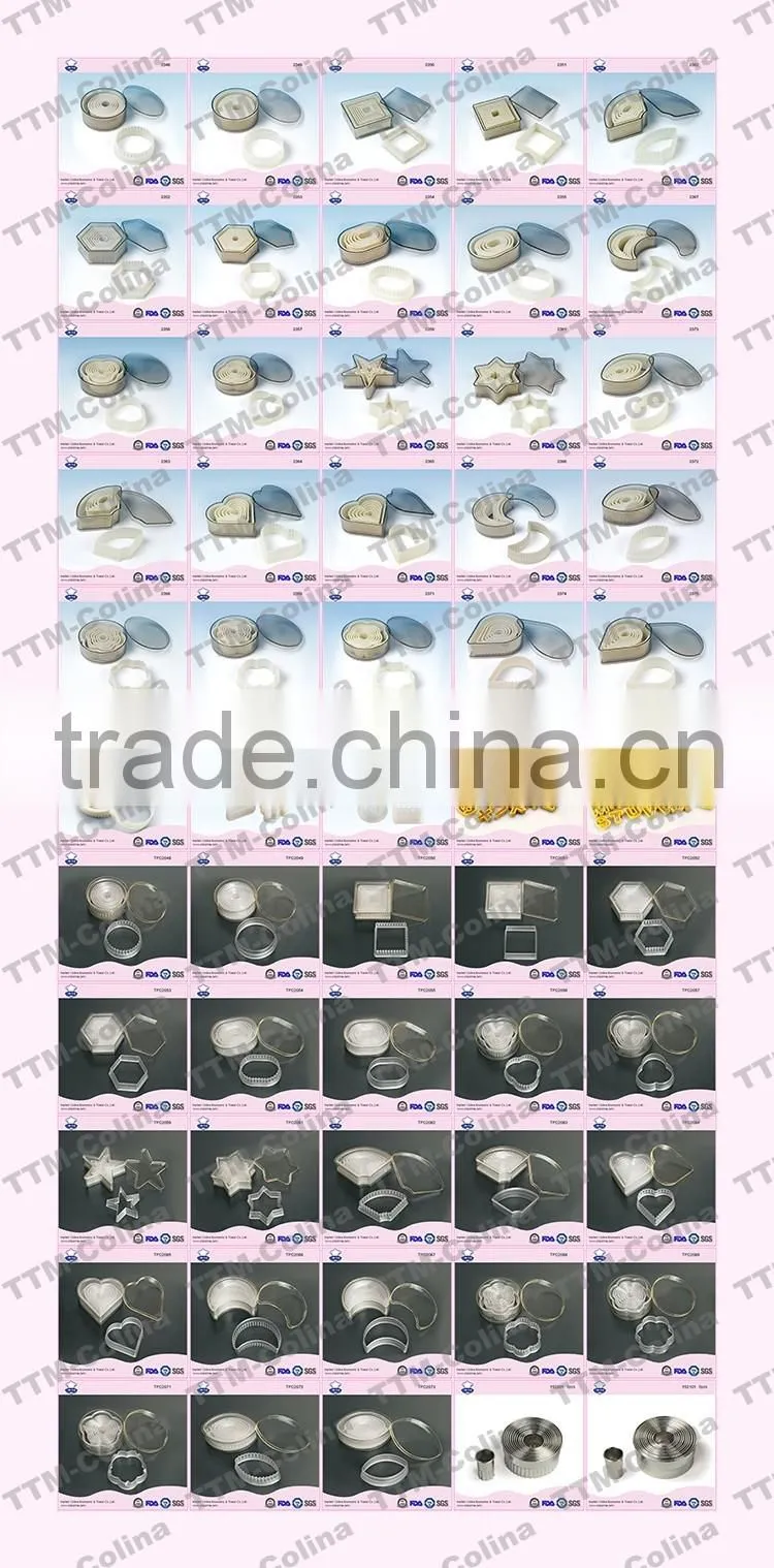 Plastic biscuit cutter smooth edge nylon flower shape cookie cutter
