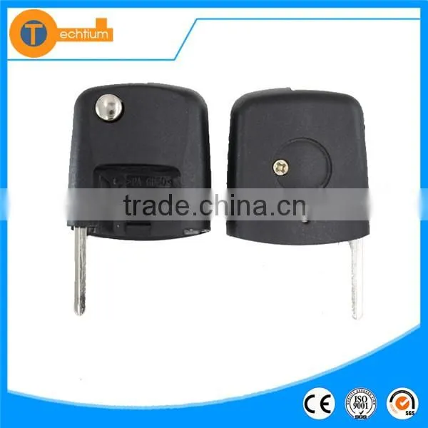 car key parts with square head universal car remote key cover case shell with logo for VW polo passat b5 B6 golf 4 5 bora