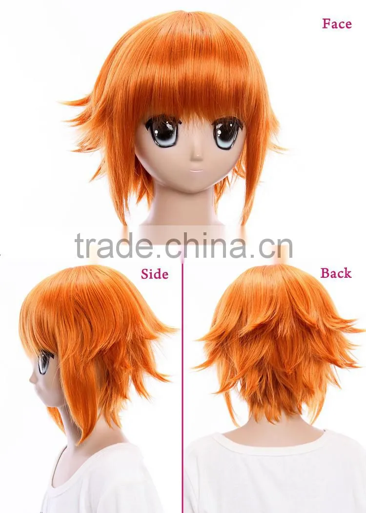 fashion quality cosplay wig Black Butler orange short wig