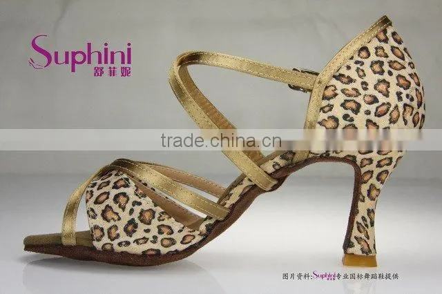 Suphini Leopard High Heel Latin Ballrom Salsa Dance Shoes