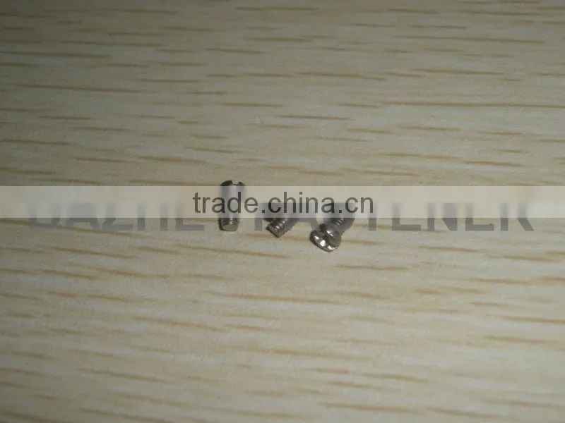 Small size pan head cross recess sloted machine screw