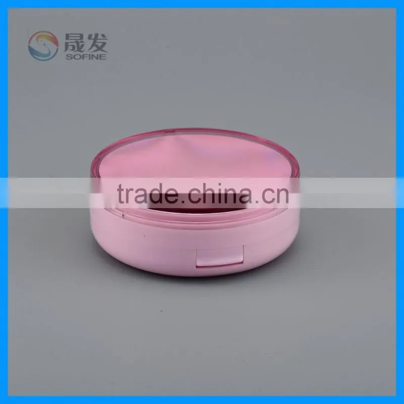 Round empty compact powder case