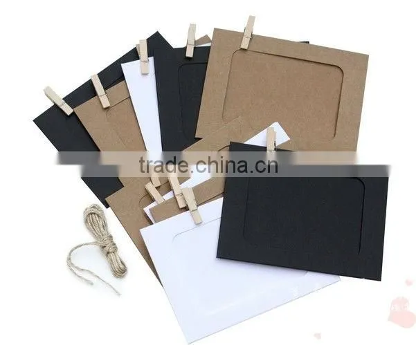 Paper photo frame, with pothook