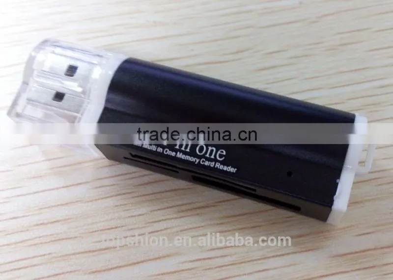 Promotional products metal aluminum card reader, smart card reader, all in one usb card reader