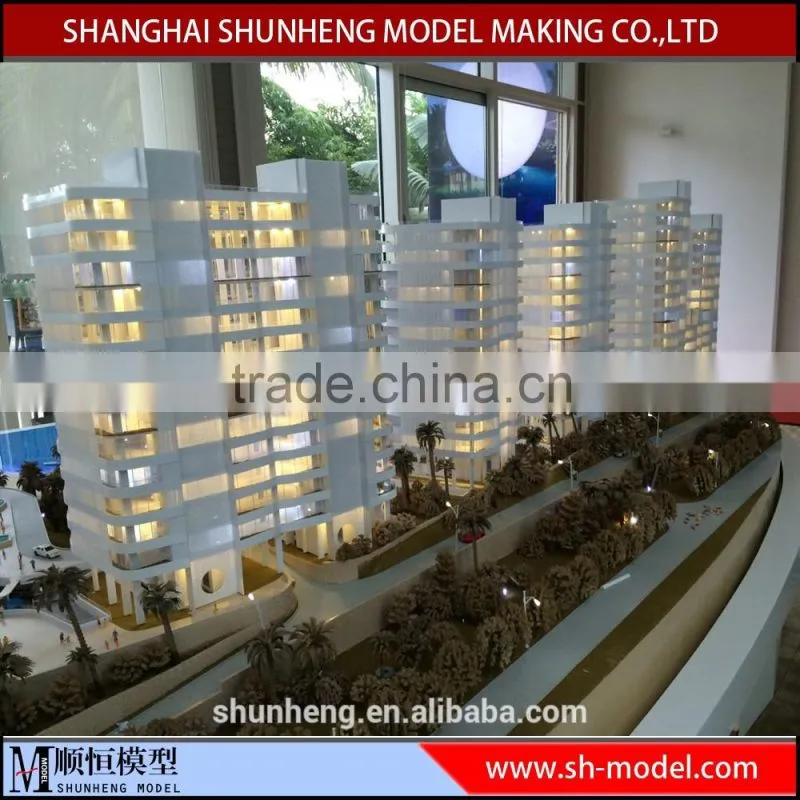 high quality customize handmade scale architectural model with custom wooden base