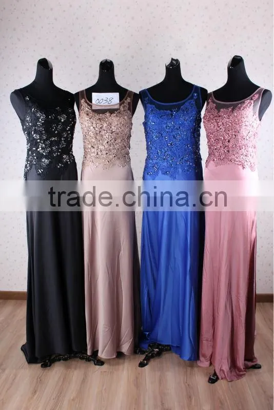 sleeveless beaded embroidered back see through spandex cotton pink formal evening dresses online
