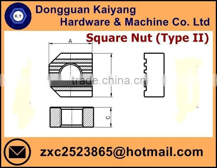 Quick Release Nut Square Nut Type II (Bicycle Fastener)