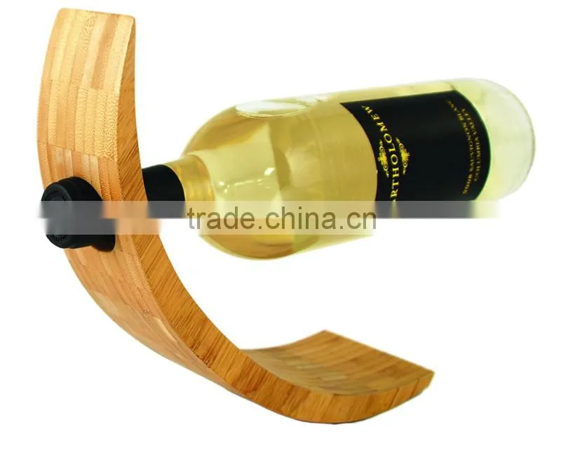 DT166 True Fabrications Bamboo Single Bottle Wine Rack