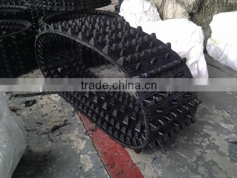 snow scooter rubber track/rubber track for snow vehicle