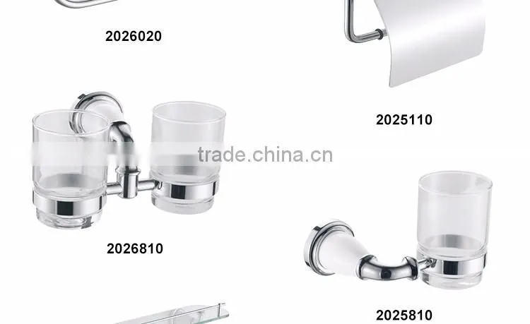 square plate zinc alloy OEM/ODM single toothbrush holder