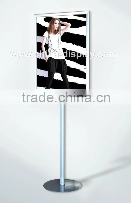 Floor standing snap open menu stand holder food display
