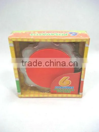 6pcs Boxed Creative Coasters For One Dollar Item,kitchenware