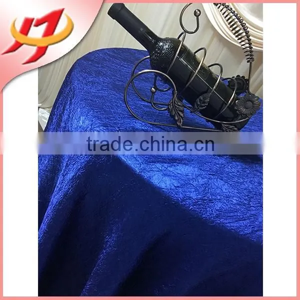 cheap polyester hot blue soft handfeel crinkle advertising nappe table cloth