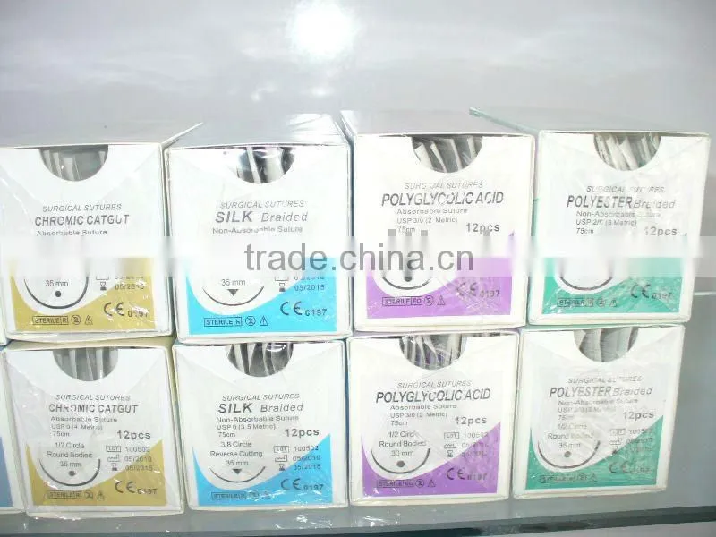 medical CE suture with needle