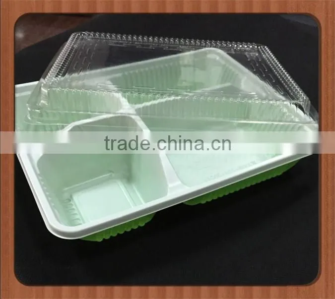 universal eco-friendly clear plastic PET blister take away food tray with cover,food container with lid
