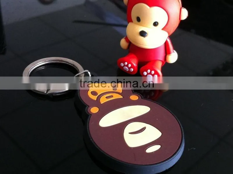 custom 3D logo plastic keychain