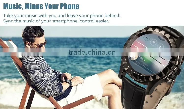 2016 Round TFT for High-end T2 Smart Watch Android 4.4 Wifi Dual Sim Waterproof Smart Watch