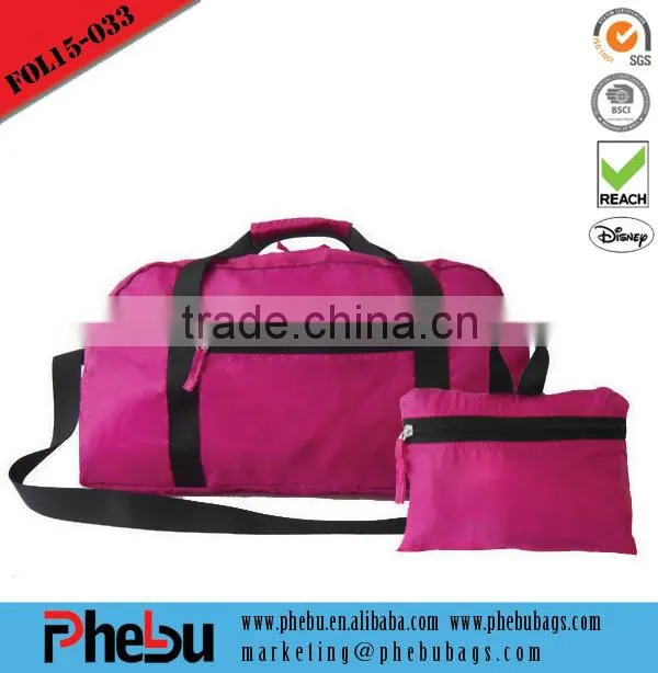 Promotional zipper closure Foldable tote bag