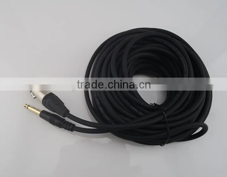 XLR Female to 6.35 aux cable nickel plated 4m PVC cable