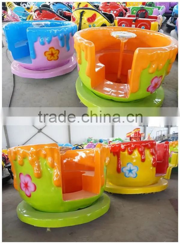Rotating coffee cup ride for amusement kids ride tea cup