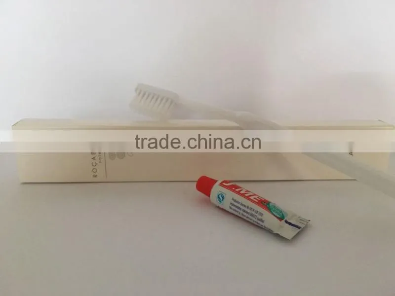 New design of cheap luxury hotel toothbrush toothpaste supplies set