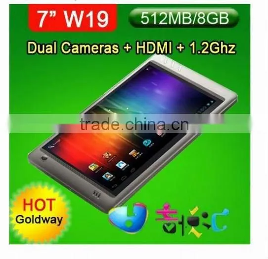 Ramos W19 7 inch super thin android 4.0 tablet PC MID A9 1.2Ghz 512MB 8GB capacitive touch screen dual camera 1080P 3D HDMI 01