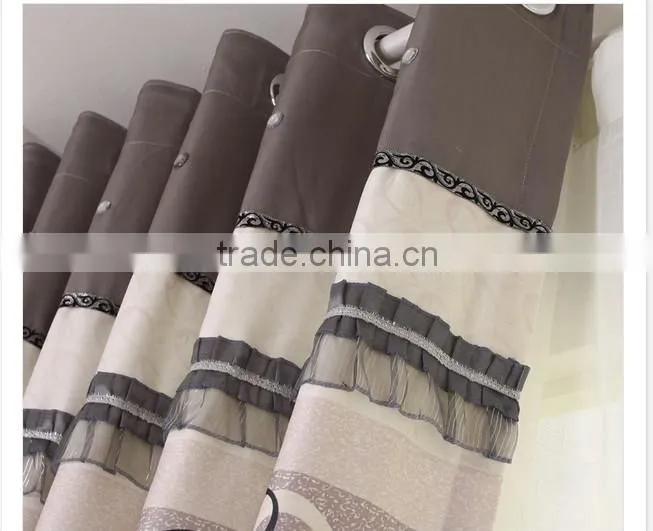 2015 hot sale printed designed No. 12 window curtains, made- up black out fabric in home or hotel