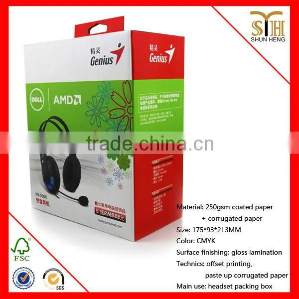 cardboard box for headset