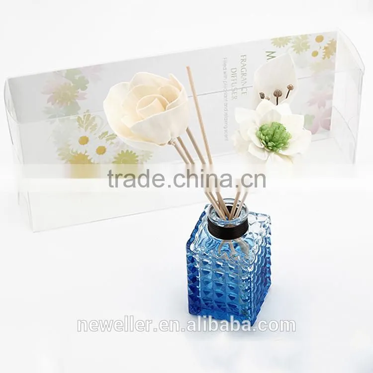 Custom printed europe polygon ceramic cowl reed diffuser with rose smell