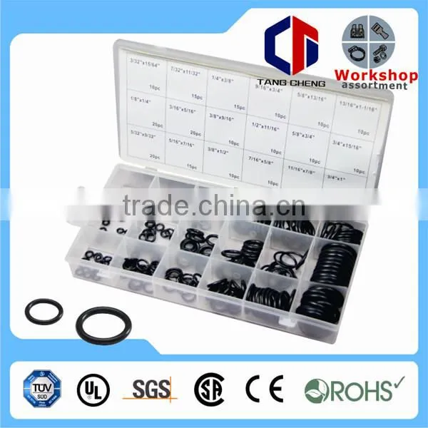 TC Rohs Certification 404pc Hardware Assorted Rubber O-Ring Flat Washers/Gaskets