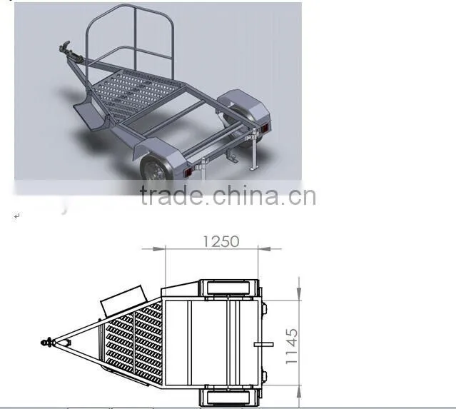 Single / double toilet trailer with galvanized hot dip