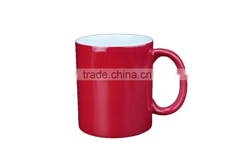 hot sale!11oz Ceramic Heat Sensitive Full Color Changed Mug for sublimation