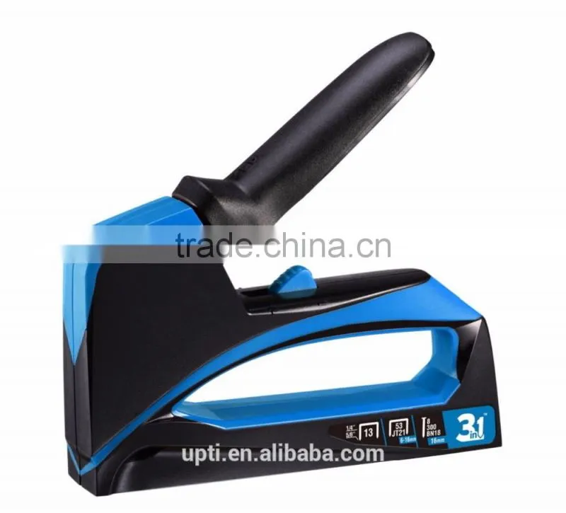 Taiwan Made High Quality 3 in 1 Heavy Duty Plastic Multifunctional Staple Gun Tacker