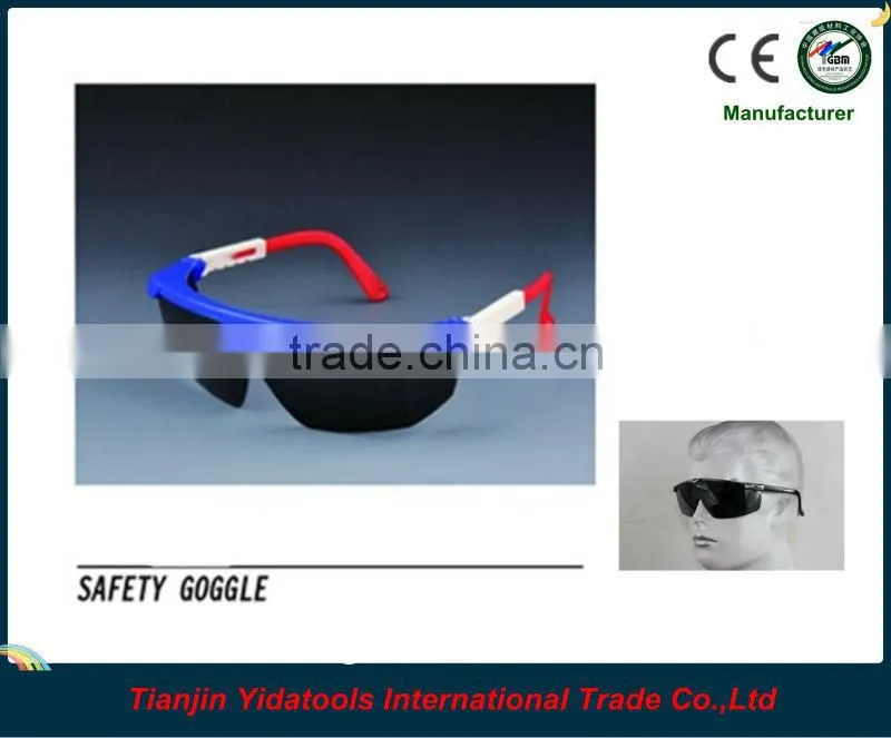 adjustable frame black lens safety glasses for man