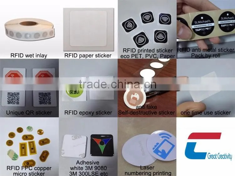 RFID Tamper proof Fragile Seal Sticker for Cosmetic Anti Counterfeit Logistic Inventory