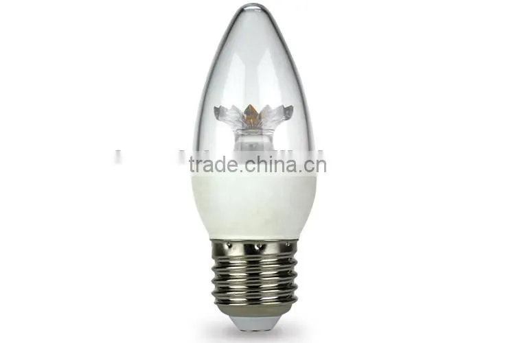 C37 DIM 500LM 6W 50WE E27 CHANDELIER TRANSPARENTS BULB WITH UL TECHNOLOGY