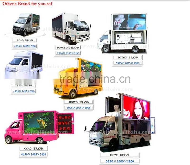 P6 P8 P10 Outdoor LED display advertising truck