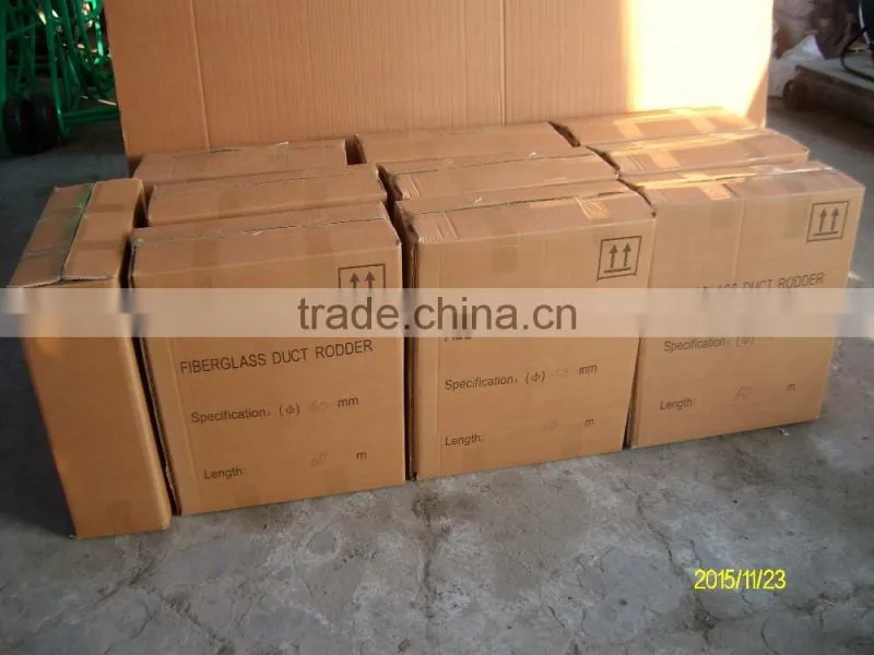 Yellow fiberglass cable guide rodder