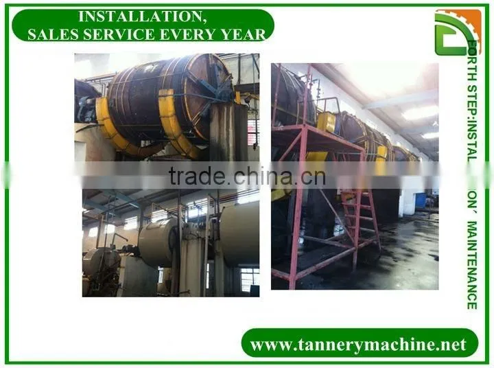 export tannery leather dyeing wooden drum