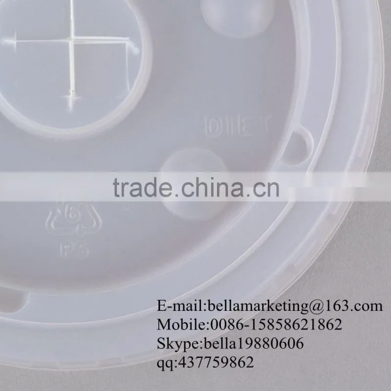 Plastic Lid with Straw Slot for 16, 20, and 24 oz. Tall Paper Lemonade Cup
