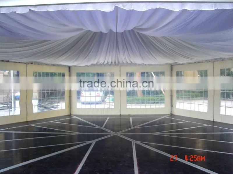 Excellent hexagon aluminium frame structure tent with high peak roof