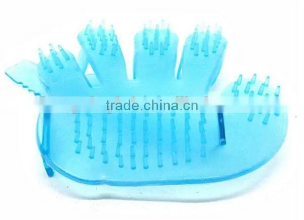 silicone dog cat pet grooming wash brush hand wearable food grade