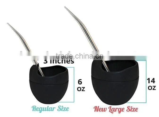 Silicone Yerba Mate Cup,Silicone Yerba Mate Gourd With Bombilla