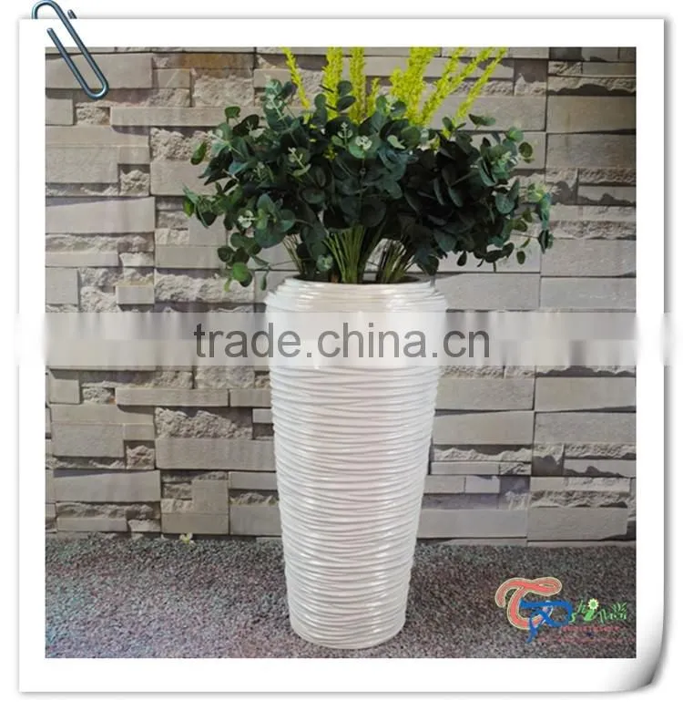 Popular outdoor large tall decorative cylinder flower plant pot