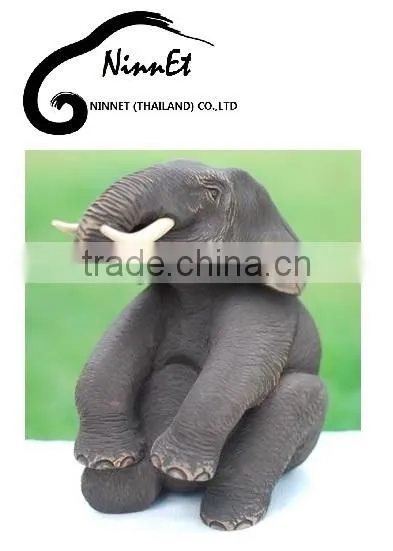 Wood Carved Elephant from Thailand