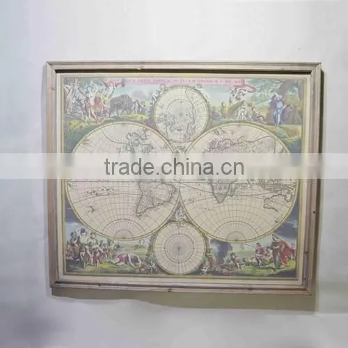 2016 new style antique wooden linen picture frame , linen printing frame