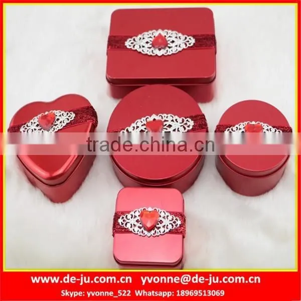 Wedding Box Heart Shaped Candy Tins