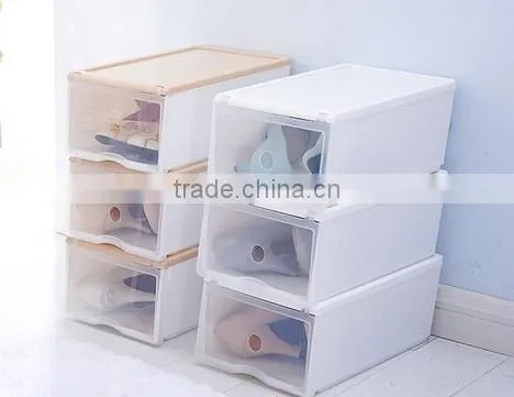 Wholesale Stock Small Order Plastic Transparent Shoes Storage Box